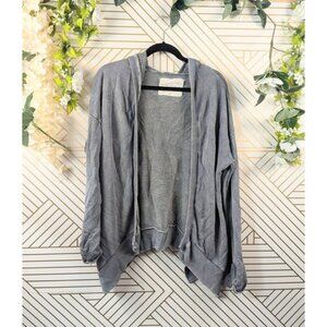 PLANET BLUE WASHED AND WORN Women's Soft Jacket Cardigan Hooded Blue Boho Beachy